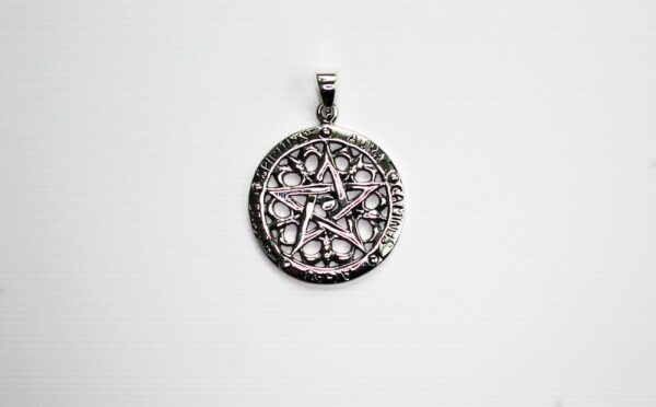 Anhänger Schutzamulett Pentagramm Wicca Spiritus Aura massiv Silber 925