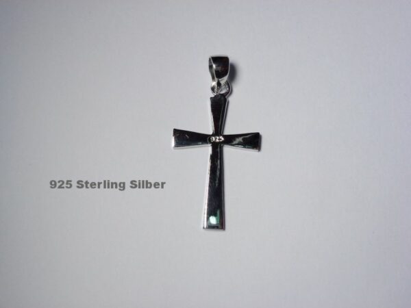 Anhänger 925 Sterling Silber Kreuz Vollmaterial 35x12 mm