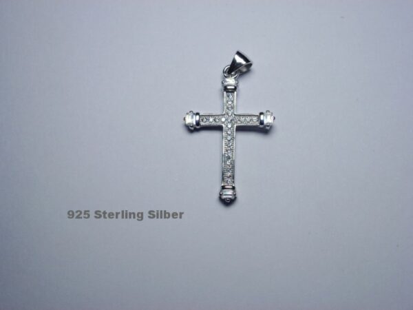 Anhänger 925 Sterling Silber Kreuz mit Zirkonias Sehr schön :)